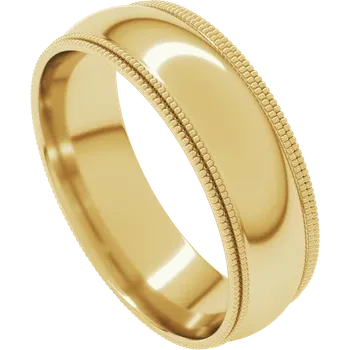 Blake 14kt yellow gold double milgrain band