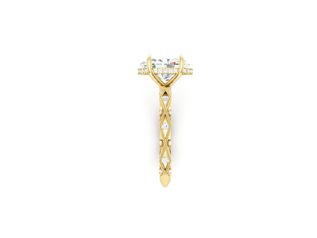 Custom 14kt Yellow Gold Engagement Ring