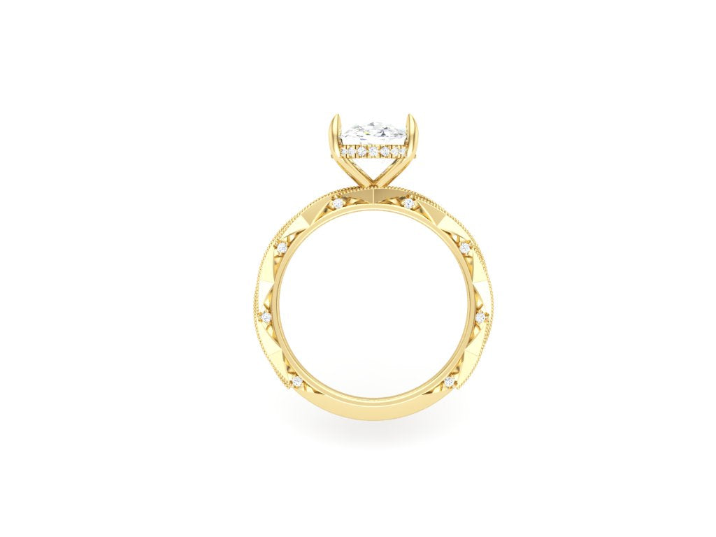 Custom 14kt Yellow Gold Engagement Ring
